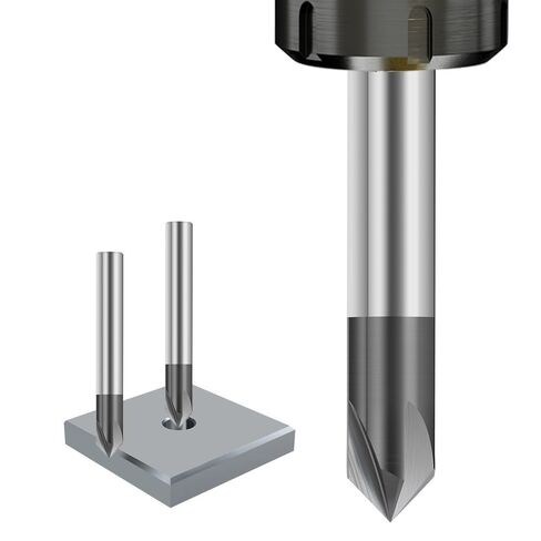 Carbide Chamfer End Mill 4 Flute V Groove Router Bit 3-25mm Dia 90 Degrees Engraving Milling Cutter for Alloy Steels(16xD16x100L) in Saudi Arabia