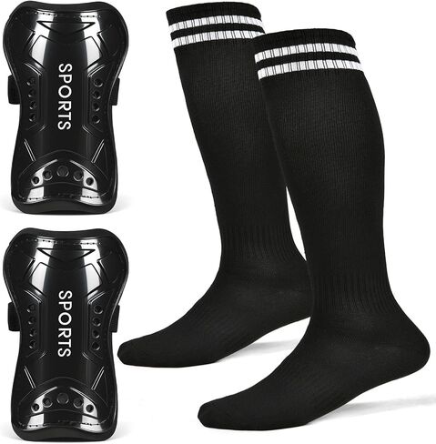 Soccer Shin Guards for Kids Youth Boys Girls Toddlers, Shin Pads and Long Soccer Socks, Soccer Equipment for 3-15 Years Old in Saudi Arabia