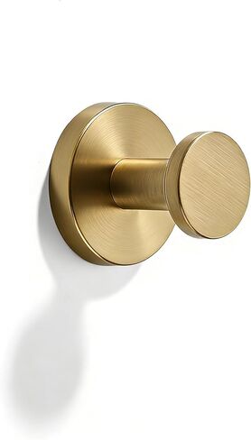 3 Pack Champagne Bronze Round Robe Hooks, Zinc Alloy Wall Mounted Hanger, for Clothes Hats Towels Robes in Bathroom Bedroom in Saudi Arabia