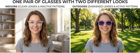 Yizmo Photochromic Sunglasses – Color-Changing Transitions Lenses & Frames | UV Protection | Unisex Lightweight Style for Outdoor Sports & Travel in Saudi Arabia