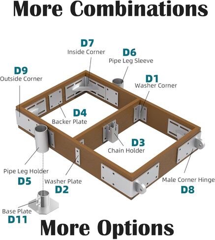 وسادة سفلية ثابتة مكونة من قطعتين، أجهزة لوحة قاعدة قاعدة قفص الاتهام الثابتة مقاس 8 بوصات × 8 بوصات، أجهزة دعامات قفص الاتهام العائمة لساق عمود أنبوب القدم، ودعم وإمساك الأرصفة ومنع الغرق في الطين in Kuwait