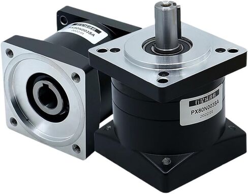 PX80 صندوق التروس جهاز تخفيض السرعة لمحرك سيرفو Nema32 80 مللي متر شفة إدخال 19 مللي متر إخراج 16 مللي متر نسبة التباطؤ 3 4 5 6 8 10 (30 إلى 1) in Kuwait