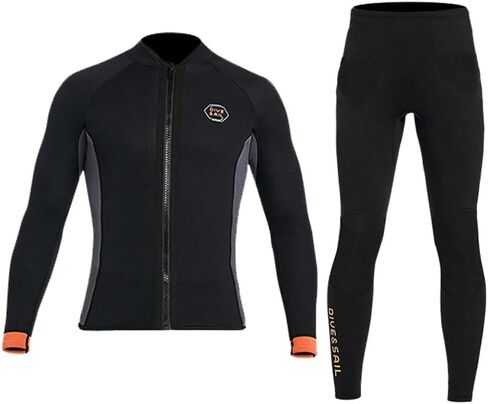 Wyyhaa 3MM Neoprene بذلة ثنائية ، بدلة غوص أعلى وأسفل للرجال النساء الغطس الغوص ، والحماية من الأشعة فوق البنفسجية ، حماية الأشعة فوق البنفسجية in Kuwait