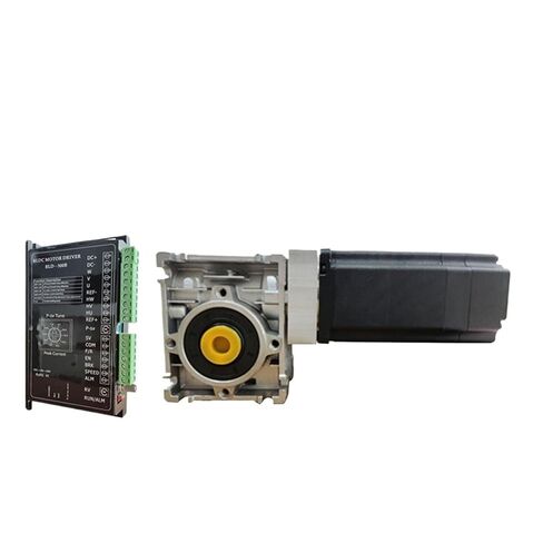 Brushless DC Motor Worm Gearbox NMRV30 Speed Reducer Square High Torque with 14mm Output 7.5:1-40:1 200W Worm Gearbox Motor Kit(25) in Kuwait