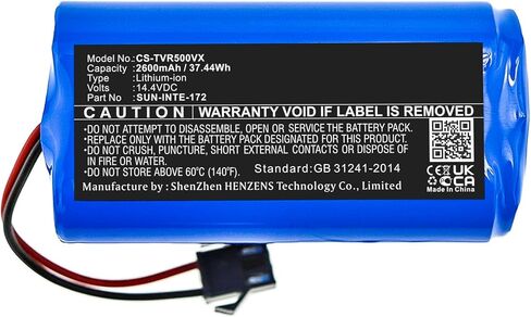 استبدال بطارية H18650CH-4S1P CMICR18650F8M7-4S1P لجهاز Ionvac SmartClean 2000 Denkee 600 DK600 X500، X500 Pro DK600 MAX DK700 X500 Simum X586 SUN-INTE-172 SUN-INTE-273 14.4 فولت/2600 مللي أمبير في الساعة in Kuwait