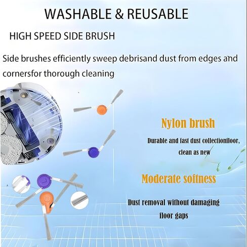 مجموعة الملحقات البديلة لمكنسة Narwal Freo X10 Pro Robot Vacuum: 14 قطعة من أجزاء الفرشاة الرئيسية وفرشاة جانبية وأكياس غبار ووسادة ممسحة وملحقات احتياطية in Kuwait