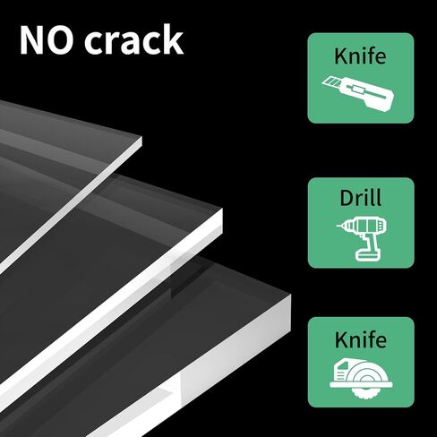 (5-Pack) 1mm 16X20"Plexiglass Sheets, Clear Acrylic Sheets,Plastic Sheet Use for Crafts, Signs, Display Cases, Sneeze Guard, No Laser Cut. in Saudi Arabia