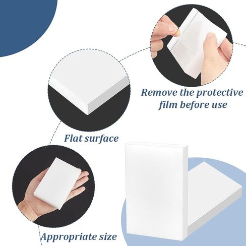 3 قطع من مكعبات بلاستيكية HDPE بيضاء من AHANDMAKER كتلة بلاستيكية صلبة عالية الكثافة من أجل تصنيع الآلات اليدوية لتحسين أرضية المنزل، والنماذج الأولية، والمشروعات اليدوية، والهندسة، 4.5 × 3 × 4/5 بوصة in Saudi Arabia