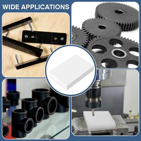 3 قطع من مكعبات بلاستيكية HDPE بيضاء من AHANDMAKER كتلة بلاستيكية صلبة عالية الكثافة من أجل تصنيع الآلات اليدوية لتحسين أرضية المنزل، والنماذج الأولية، والمشروعات اليدوية، والهندسة، 4.5 × 3 × 4/5 بوصة in Saudi Arabia