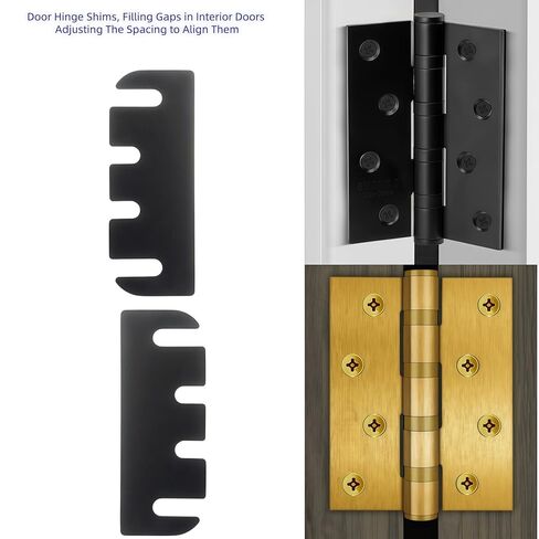 15Pcs 4 Inch Door Hinge Shims,Door Hinge Repair Kit, 0.03 Inch Thickness for Doors Filling Gaps Align Prevents Air Leakage in Kuwait