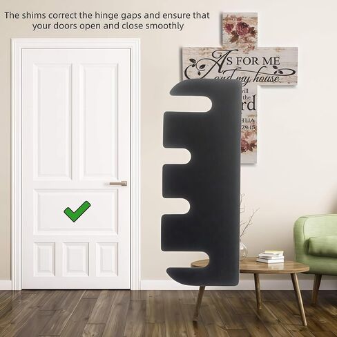 15Pcs 4 Inch Door Hinge Shims,Door Hinge Repair Kit, 0.03 Inch Thickness for Doors Filling Gaps Align Prevents Air Leakage in Kuwait