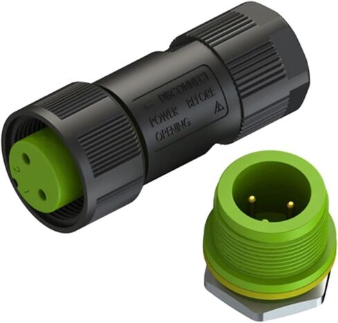 10 PCS EC Solder M20 2 Pin Industrial Electrical IP68 Connector 10A 250V AC DC Female Plug Male Socket Panel 15A(Ec02681-2024-af 15a) in Saudi Arabia