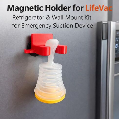 حامل مغناطيسي لجهاز LifeVac والثلاجة ومجموعة التثبيت على الحائط لجهاز الشفط في حالات الطوارئ وتخزين الوصول السريع (الجهاز غير متضمن) in Kuwait