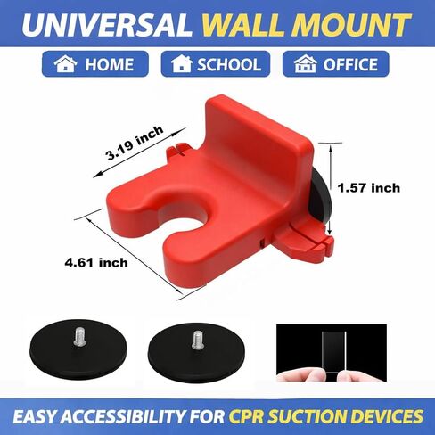 حامل مغناطيسي لجهاز LifeVac والثلاجة ومجموعة التثبيت على الحائط لجهاز الشفط في حالات الطوارئ وتخزين الوصول السريع (الجهاز غير متضمن) in Kuwait