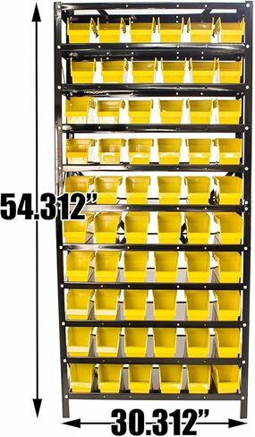 مجموعة رفوف من Erie Tools TLPB60 مكونة من 60 قطعة مع صناديق بلاستيكية للجراج والمتجر وتخزين المنزل in Kuwait
