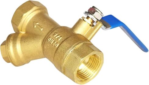 1PCS 1/2" 3/4" 1" 2" Filter Ball Valve Integrated Brass Y-Type Water Ball Valve Filter(1-1/2") in Kuwait