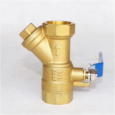 1PCS 1/2" 3/4" 1" 2" Filter Ball Valve Integrated Brass Y-Type Water Ball Valve Filter(1-1/2") in Kuwait
