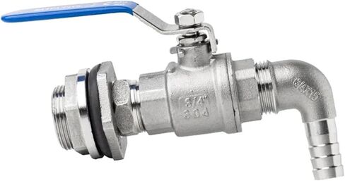 1PCS 6 10 12 mm Hose Barb 1/2" 3/4" 1" 304 Stainless Steel Bulkhead Ball Valve Switch Water Tank Beer keg RO(1/2",Elbow 90 Degree_6MM Barb) in Kuwait