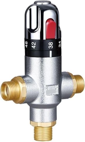 1PCS Brass G3/4" Thermostatic Mixing Valve Automatic Thermostatic Valve DN20 Unfolded Installation Thermostatic Valve Mixer in Kuwait