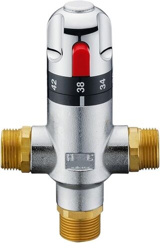 1PCS Brass G3/4" Thermostatic Mixing Valve Automatic Thermostatic Valve DN20 Unfolded Installation Thermostatic Valve Mixer in Kuwait