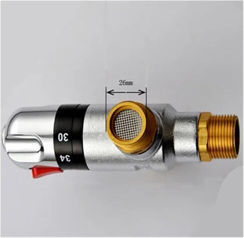 1PCS Brass G3/4" Thermostatic Mixing Valve Automatic Thermostatic Valve DN20 Unfolded Installation Thermostatic Valve Mixer in Kuwait
