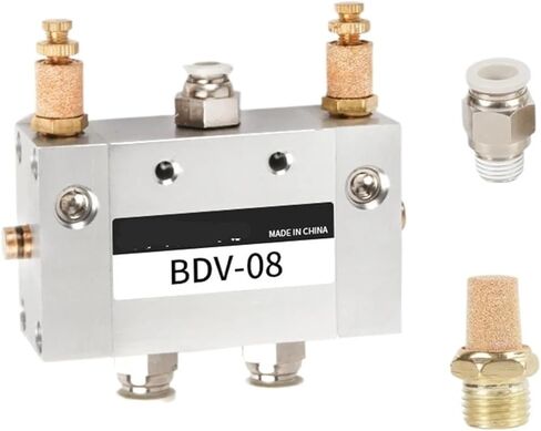 1PCS 2-Position Five-Way Automatic reciprocating Valve reversing Valve with Silencer Pure Copper Material BDV-08(BDV-08 Package 3) in Saudi Arabia
