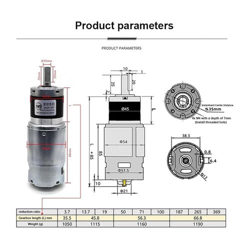 45mm 997 planetary gear DC reduction motor 12V 24V speed regulation high-power high low speed 17-3250rpm high torque 210KG motor(Motor and bracket,12V 32rpm) in Saudi Arabia