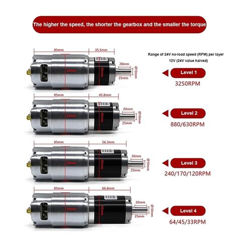 45mm 997 planetary gear DC reduction motor 12V 24V speed regulation high-power high low speed 17-3250rpm high torque 210KG motor(Motor and bracket,12V 32rpm) in Saudi Arabia