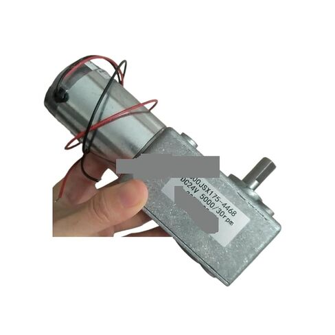 600JSX-4468 7144 Square Turbo-Worm Gear Reduce Box Self-Lock 12V 24V Motor High Torque Speed 1/5/10/15/30/60/100RPM Single Shaft(100RPM_1) in Kuwait