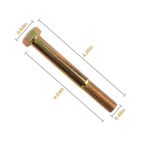 1/2-13 × 4 براغي سداسية ذات غطاء سداسي كبير من الدرجة 8، مسامير سداسية فولاذية للبناء، تحسين المنزل - 10 قطع in Kuwait