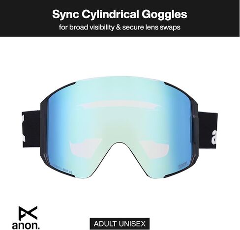 Anon Sync Goggles + Bonus Lens + MFI Face Mask ، Frame: Smoke ، Lens: Searning Sunny Onyx in Saudi Arabia