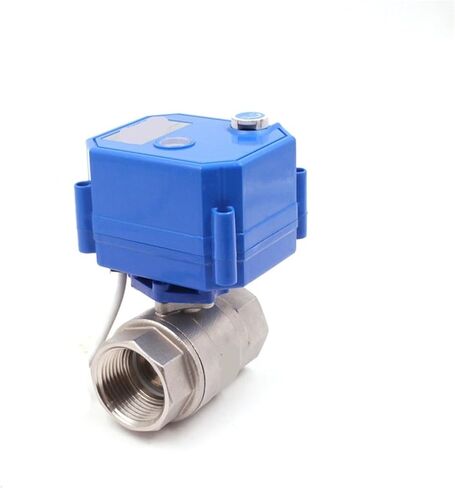 1 "صمام كروي من الفولاذ المقاوم للصدأ 2-Way 2/3-wire المحرك مع مفتاح يدوي AC220V DC24V DC12V (AC220V_CR04) in Kuwait