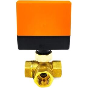 1/2" Brass Ball Valve Three-Wire Three-Way air Conditioning Floor Heating Water Tower Switch Valve 220 24 12V(24VAC) in Kuwait