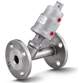 صمام مقعد زاوية هوائي ذو حواف من الفولاذ المقاوم للصدأ DN50 (مفتوح عادةً، مزدوج الفعل) in Kuwait