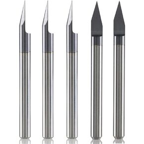 5pcs/Set Carbide PCB Engraving Bits 3.175mm Shank V Groove Router Bit Engraving Bit 0.1mm 0.2mm 0.3mm Tip CNC V Bits Solid Carbide V End Mill(3.175-20DEG-0.1mm) in Kuwait