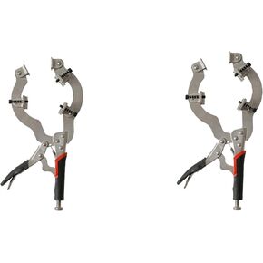 Xiao & Dao Pro Locking C-Clamp، مشبك الأنابيب والأنبوب مع 3 وسادات، 2 إلى 4 بوصة، أداة محاذاة الأنابيب الفولاذية 13 بوصة (عبوتان) in Kuwait