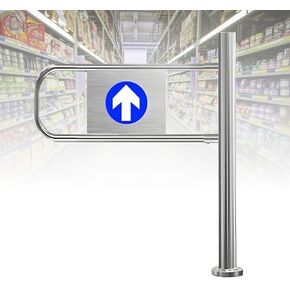 Metal Swing Gate for Supermarket Entrance Security - Industrial Universal Gate for Warehouse, Factory Aisle, Park Aisle - Durable Left-Hand 50 x 100 cm Access Control Solution in Kuwait