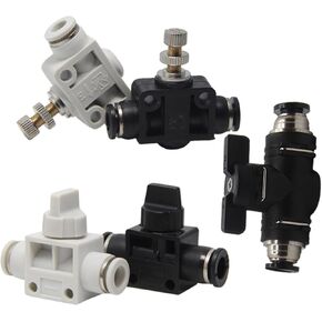 SA/HVFF/BUC الأنابيب خنق صمام 8/10/12 مللي متر أبيض أسود اليد الهوائية المشتركة 1 قطعة (HVFF-10) in Kuwait