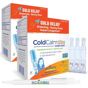 قطرات بويرون كولد كالم للأطفال ذات الاستخدام الواحد للتخفيف من أعراض البرد الناتجة عن العطس وسيلان الأنف واحتقان الأنف - جرعات سائلة معقمة وغير نعسان - 30 عددًا (عبوة من قطعتين) in Kuwait