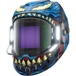 خوذة لحام ANDELI - رؤية بانورامية 180 درجة 3.94 بوصة × 3.74 بوصة، خوذة لحام ذات لون حقيقي مع ضوء، 6 مستشعر قوس، شحن 4/5-8/9-13 من النوع C in Kuwait