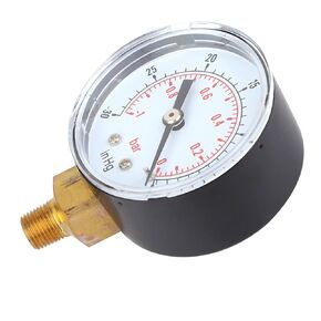 DAN&DRE Vacuum - 1-0 Bar - 30-0 Inch Hg 50mm 1/8 BSPT B M Connection Air Water Oil Vacuum Gauges in Kuwait