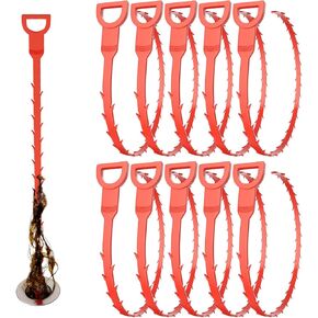 10 قطع حلزونية لتنظيف الصرف، 25 بوصة بمقبض مريح، أعواد براغي تنظيف الأنابيب، فعالة لإزالة الشعر والرواسب يدويًا في مطبخ الحمام لحوض الاستحمام والمرحاض وحوض المطبخ والصرف الصحي in Kuwait