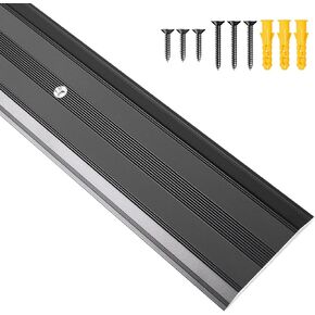 Aluminum Door Threshold, 36"L x 2.4"W Metal Floor Transition Strip for Doorways, Threshold Strip for Exterior & Interior Doors Flooring Gaps, Doorway Protector and Decor (Black) in Kuwait