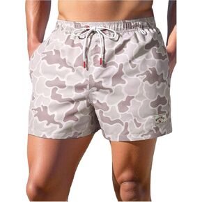 WDIRARA Men's Camo Swim Trunks Drawstring Waist Board Shorts with Lining in Kuwait
