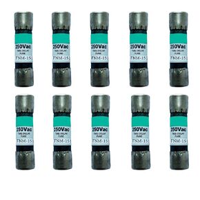 10-حزمة جديدة FNM-15 FNM-15A FNM 15A 250Vac صمامات تأخير الوقت، FNM-15A صمامات خرطوشة رفض الفئة CC الحالية in Kuwait