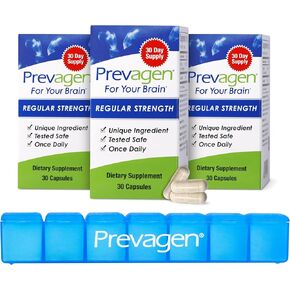 Prevagen Regular Strength - 90 Capsules (3 Month Supply) | Formulated for Your Brain | 10mg of Apoaequorin Plus Vitamin D3 with 7-Day Pill Minder in Kuwait