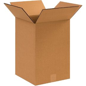 BOX USA 15 عبوة من صناديق الورق المقوى المموج مزدوجة الجدار شديدة التحمل، 30.48 سم طولًا × 30.48 سم عرضًا × 45.72 سم ارتفاعًا، كرافت، شحن، تعبئة وتحريك in Kuwait