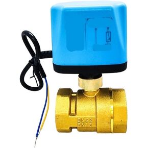 1-1/4 "صمام كروي مغلق عادة AC220V DC12V DC24V 2-سلك صمام كروي نحاسي صمام كروي (24VDC_عادي مغلق) in Kuwait