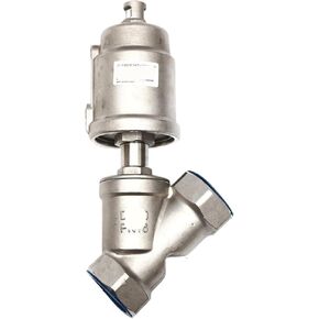 1-1/2 "صمام مقعد زاوية ملولب هوائي من الفولاذ المقاوم للصدأ على شكل حرف Y صمام مقعد زاوية ملولب لدرجة حرارة عالية بالبخار (عمل مزدوج) in Kuwait