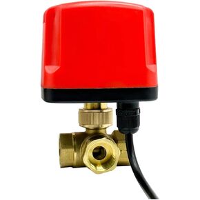 1/2 "صمام كروي مقاوم للماء ثلاثي الاتجاهات، صمام كروي نحاسي، ثلاثة أسلاك أو سلكين (T Type_220VAC_CR02) in Kuwait
